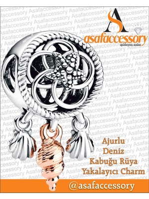 Ajurlu Deniz Kabuğu Rüya Kapanı Charm Asafaccessory Gümüş