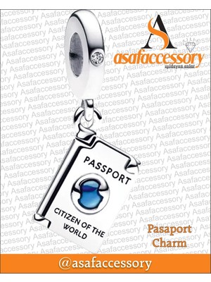 Pasaport Charm Asafaccessory Mavi