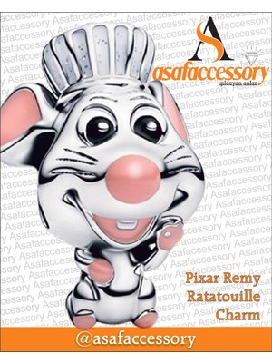 Pixar Remy Ratatouille Charm Asafaccessory Gümüş