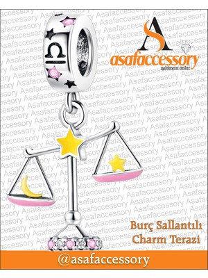 Asaf Accessory Terazi Burcu Figür Charm Asafaccessory Gümüş