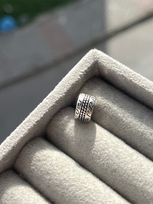 Asaf Accessory Antik Desen Klips Charm Asafaccessory Gümüş