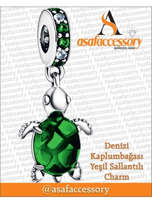 Asaf Accessory Kaplumbağa Charm Sallantılı Asafaccessory Yeşil
