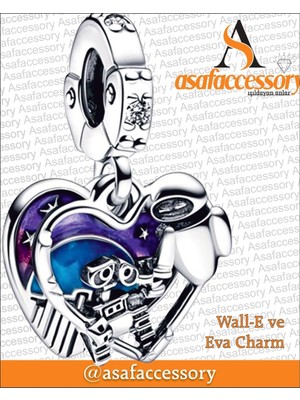 Asaf Accessory Wall-E Eva Sallantılı Charm Asafaccessory Mavi
