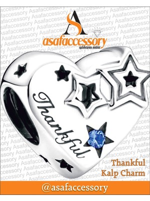 Asaf Accessory Thankful Kalp Charm Asafaccessory Mavi
