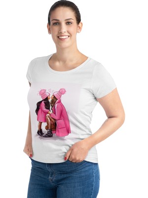 Ladijital Anne-Kız Özel Baskılı T-Shirt