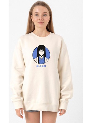 Tshirthane Gintama Anime Kotaro Minimal Ekru Kadın 2ip Sweatshirt