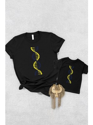 Tshirthane Sarı Lacivert DNA Baba Oğul Kız TEK ÜRÜN FİYATIDIR KOMBİN YAPMAK İÇİN EN AZ 2 ADET SEPETE EKLEYİNİZ