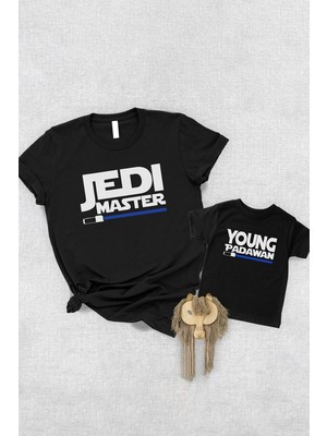 Tshirthane Jedi Master Baba Oğul Kız (TEK ÜRÜN FİYATIDIR KOMBİN YAPMAK İÇİN EN AZ 2 ADET SEPETE EKLEYİNİZ)