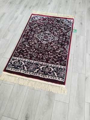 001-Bordo 14 mm Sık Dokuma Medine-I Munevvere  Seccadesi Modeli