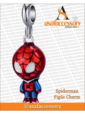 Asaf Accessory Sallantılı Örümcek Adam Figür Charm Asafaccessory Kırmızı