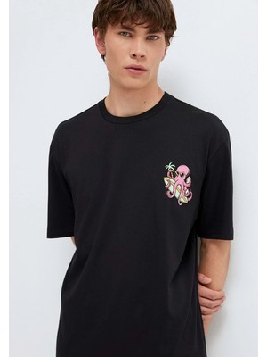 Mavi M0613385-900 Mavi Ahtapot Baskılı T-Shirt Erkek Tişort