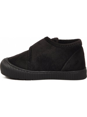 Ba & Ba Siyah Süet Unisex Çocuk Panduf 058999 P