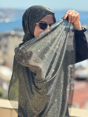 ALDAIYR Simli Şal Abiye Şal
