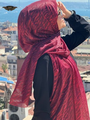 ALDAIYR Simli Şal Abiye Şal