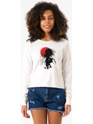 Tshirthane Violet Evergarden Anime Dark Poster Ekru Ekstra Uzunkol Sweatshirt