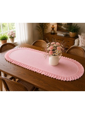 Şah Textile Design Sık Fırfırlı Pamuk Runner 40X110