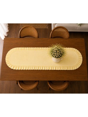 Şah Textile Design Sık Fırfırlı Pamuk Runner 40X110