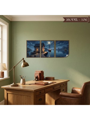 Akıllı Kağıt Statik Tutunma Özellikli Tablo - Poster Manzara (Model- 106)