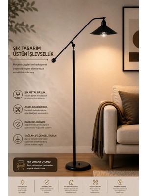 Moka Siyah Lambader Metal Başlıklı