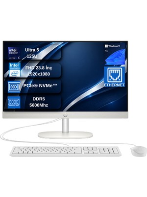 Hp Proone 240 G10 Intel® Core™ Ultra 5 125U  4.3ghz 16GB 512GB SSD Intel Graphics 23.8" Fhd 60hz Windows 11 Pro All In One Bilgisayar WD36TKETDNG01