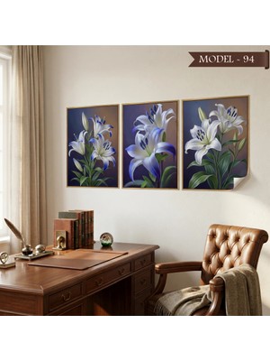 Akıllı Kağıt Statik Tutunma Özellikli Tablo - Poster Çiçek (Model- 94)