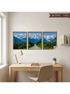 Akıllı Kağıt Statik Tutunma Özellikli Tablo - Poster Manzara (Model- 108)