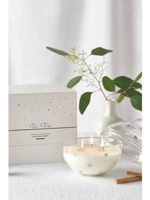 The White Company Fir Tree Clear Star Bauble Üç Fitilli Kokulu Mum 250 G