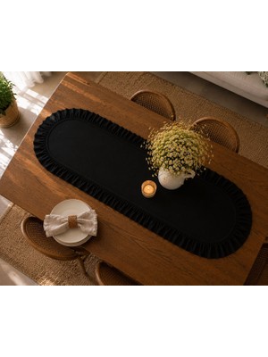 Şah Textile Design Sık Fırfırlı Pamuk Runner 40X110
