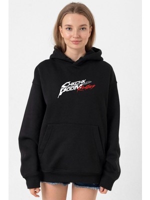 Tshirthane Stray Kids Chk Chk Boom Siyah Kadın 3ip Kapşonlu