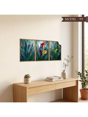 Akıllı Kağıt Statik Tutunma Özellikli Tablo - Poster Çiçek (Model- 95)
