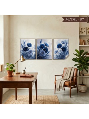 Akıllı Kağıt Statik Tutunma Özellikli Tablo - Poster Çiçek (Model- 97)
