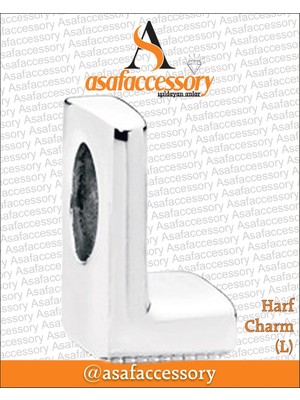 Asaf Accessory L Harf Charm Gümüş Kaplama