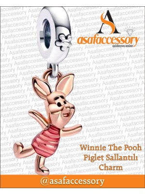 Asaf Accessory Winnie The Pooh Piglet Sallantılı Charm Pembe