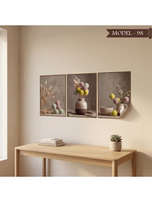 Akıllı Kağıt Statik Tutunma Özellikli Tablo - Poster Çiçek (Model- 98)