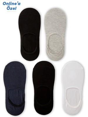 Kiğılı 5'li Pamuklu Esnek Loafer Çorap Seti