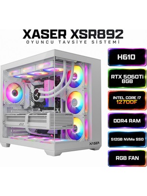 Xaser XSR892 I7 12700F 16GB Ram 512GB M.2 Nvme SSD 8gb RTX5060TI Oyuncu Tavsiye Sistem