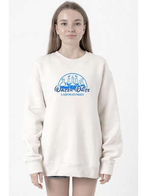 Tshirthane Breaking Bad Walter White Laboratories Beyaz Kadın 2ip Sweatshirt