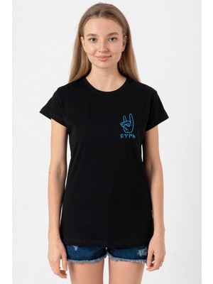 Türk Bozkurt Siyah Kadın Tshirt