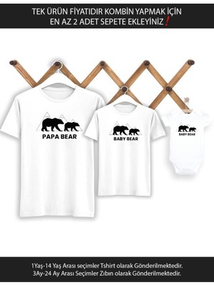Papa Baby Bear Baba Oğul Kız (Tek Ürün Fiyatıdır Kombin Yapmak Için En Az 2 Adet Sepete Ekleyiniz)