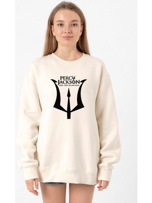 Tshirthane Percy Jackson And The Olympians Ekru Kadın 2ip Sweatshirt