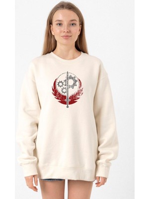 Tshirthane Fallout Worn Appalachian Brotherhood Ekru Kadın 2ip Sweatshirt