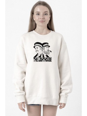 Tshirthane The Lighthouse Baseball Beyaz Kadın 2ip Sweatshirt