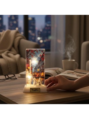 Keyfim Shop  Kişiye Özel LED Işıklı Istanbul Temalı Dekoratif Gece Lambası