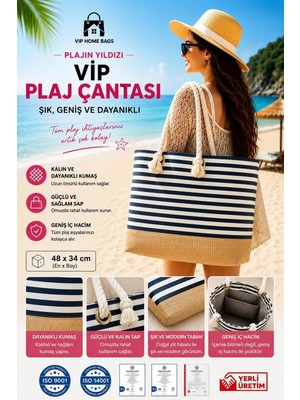 Vip Home Concept Plaj Çantası Vip Çanta El ve Omuz Çantası Piknik Çantası-Zebra