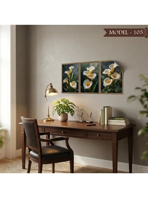 Akıllı Kağıt Statik Tutunma Özellikli Tablo - Poster Çiçek (Model- 105)