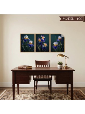Akıllı Kağıt Statik Tutunma Özellikli Tablo - Poster Çiçek (Model- 100)
