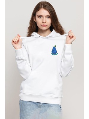 Tshirthane One Piece Anime Gura Gura Devil Fruit Beyaz Kadın 3ip Kapşonlu Sweatshirt