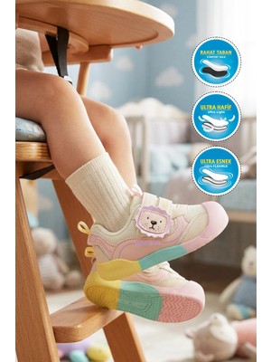 Marco Kids 26Y704 B Bej-Pembe Bebek Günlük Ayakkabı