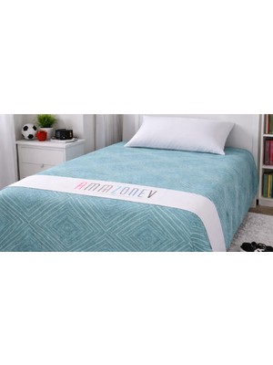 Amazon Ev Pamuk Dokuma Tek Kişilik Pike 160*240 cm Turkuaz A20
