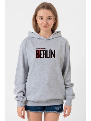 Tshirthane La Casa De Papel Berlin Grimelanj Kadın 3ip Kapşonlu Sweatshirt